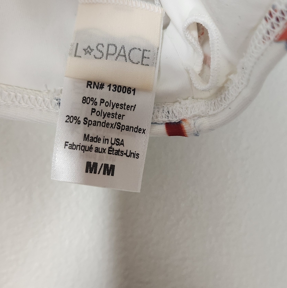 L space‎ Rocky Floral Triangle Bikini Top Medium White - Picture 4 of 6